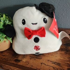 Snowman plush Christmas peppermint swirl stuffed small toy nwt